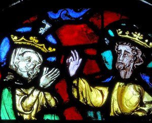 Window depicting Coronation of the Virgin